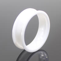 8mm White Ceramic Ring Core with 5mm channel