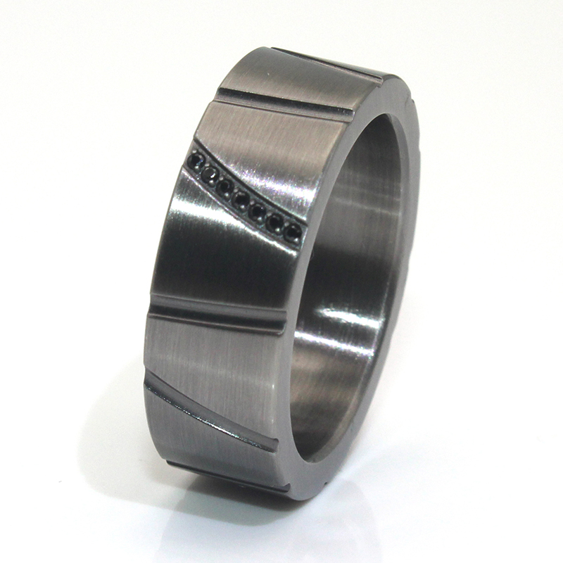 Gunmetal plated 316l Stainless Steel Ring  Men’s Wedding Band