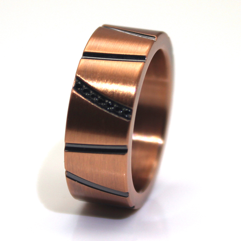 JaneE nylon titanium ring blanks matt for men-3