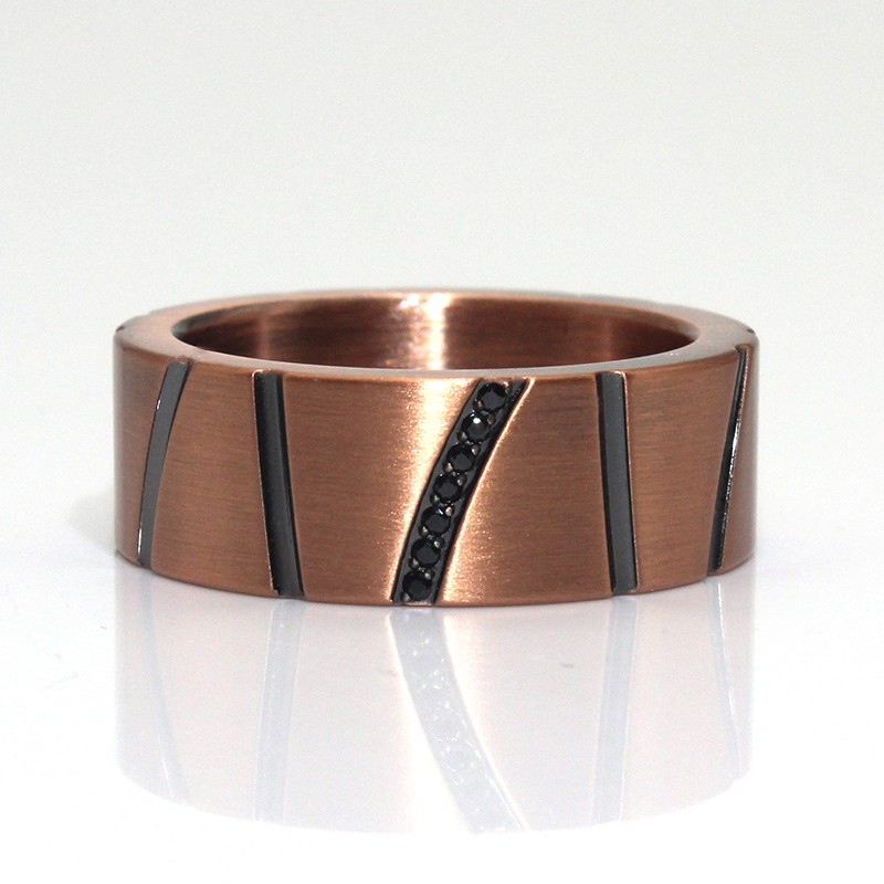 JaneE nylon titanium ring blanks matt for men-5