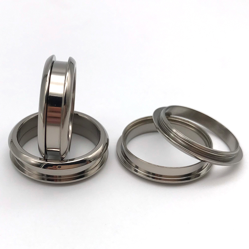 Jewel Tie Titanium Beveled Edge 6mm Stone and Polished Wedding Band