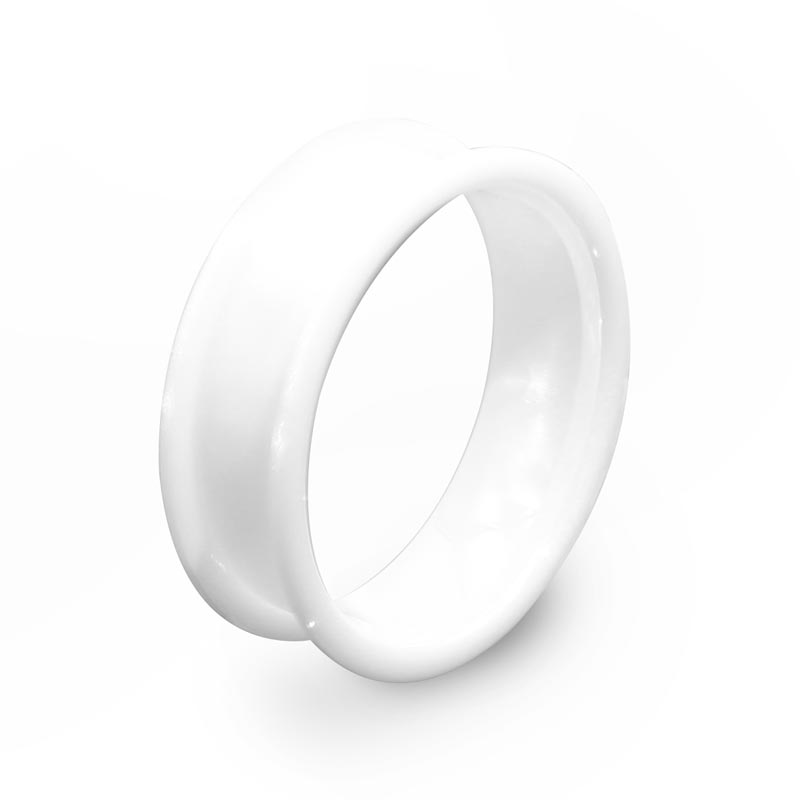 Custom Black Ceramic Wedding Band High-Tech Ceramic Ring Blank for inlay