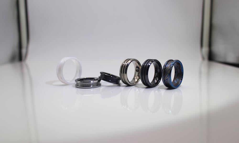 JaneE hightech ceramic mens ring hot selling for inlay-8