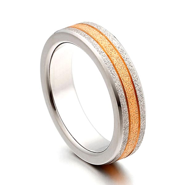 Sparkle Sandblasting Titanium Ring Blanks for women