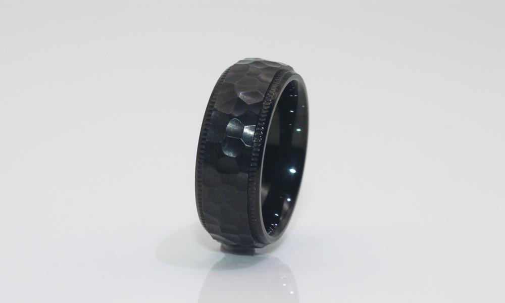 customized simple stainless steel rings black multi colors for weddings-2