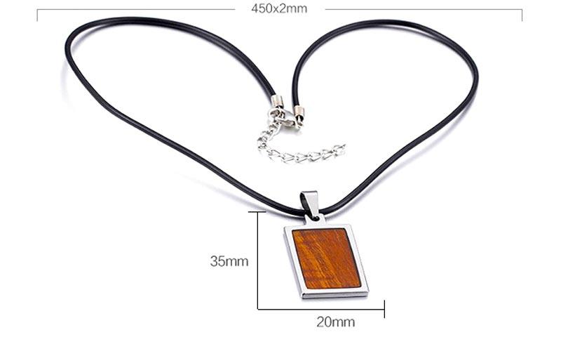 high quality stainless steel pendant for men Silver leather chain for necklace-2