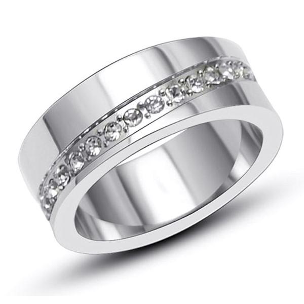 JaneE shiny steel engagement ring top quality for decoration-2