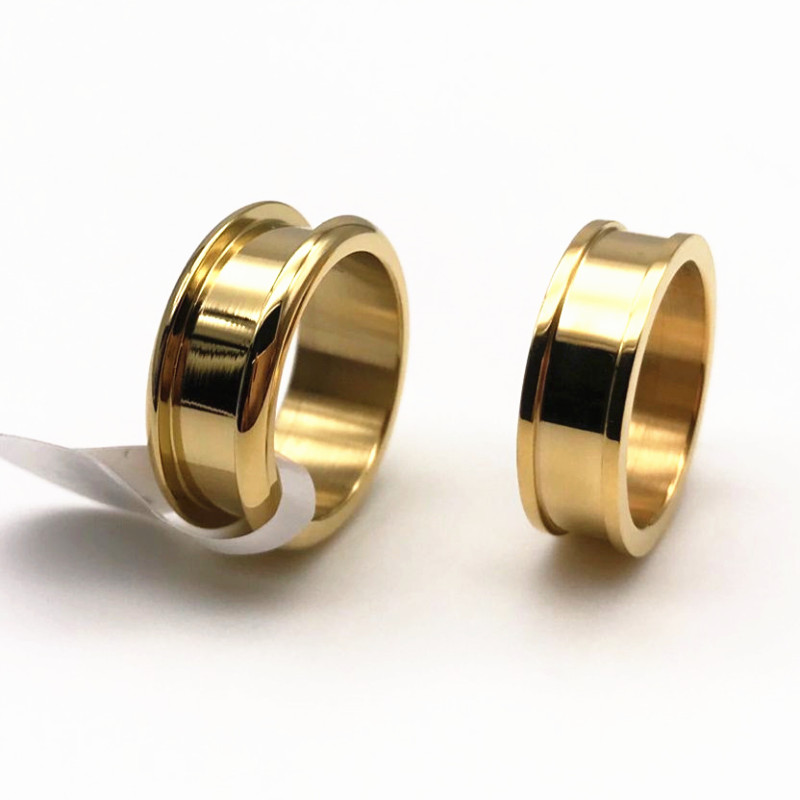 Stainless Steel Ring Core Screw 2 Pieces 316L Stainless Steel 18K Gold 14K Gold Plating