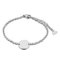 Minimalist Disc Coin Charm Bracelet 316L Stainless Steel Gold Silver Rose Gold