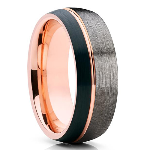 New Tungsten Carbide Ring Women Men Anniversary Gift