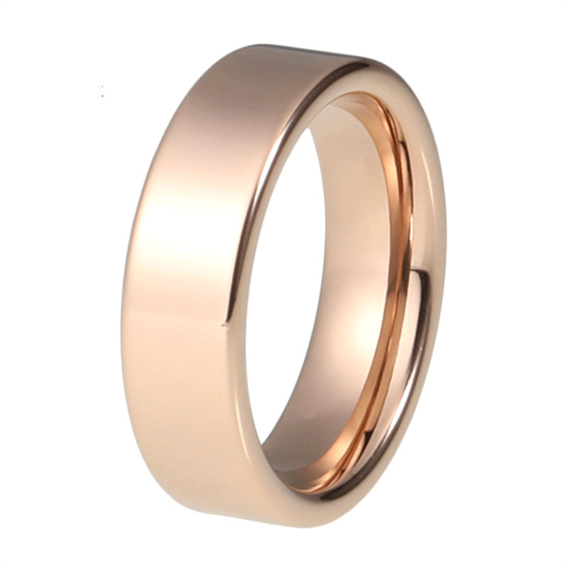 Rose Gold Gold Plating 316L Stainless Steel Wedding Ring for Men Women 8mm