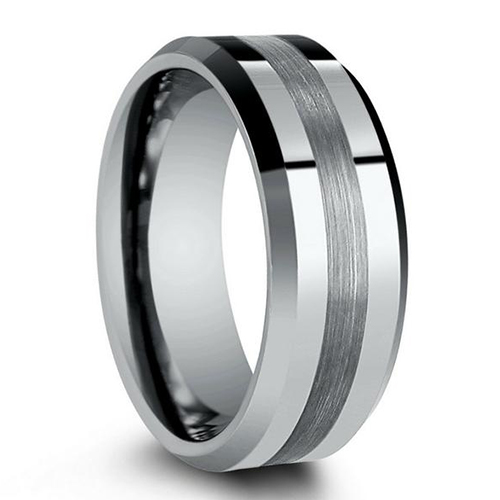 Simple Custom Mens Wedding Ring Tungsten Carbide