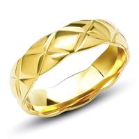 Gold Plating Surgical Stainless Steel Pattern Wedding Rings