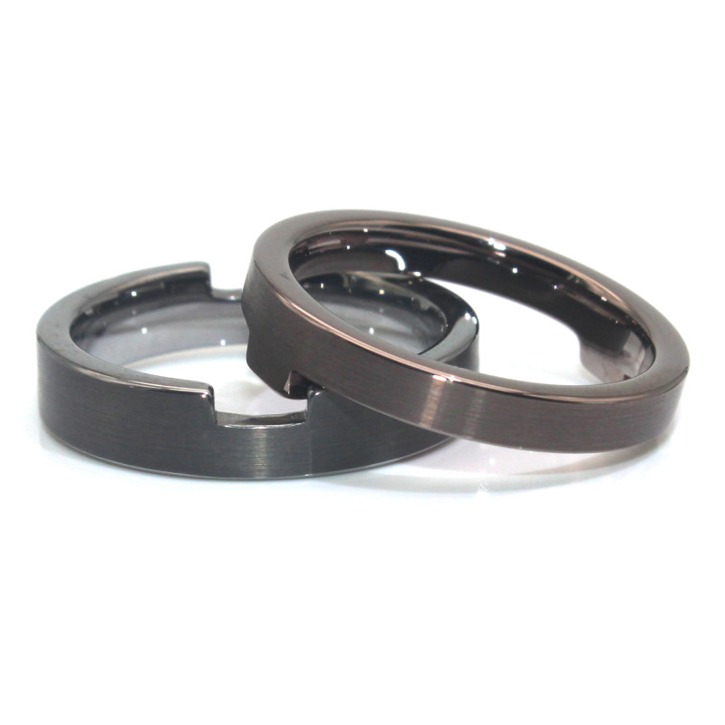 Adjustable 316l Surgical Stainless Steel Ring Set for Men Women