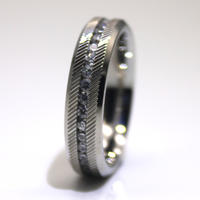 Custom Men Women Knurl Surgical Stainless Steel Wedding Ring