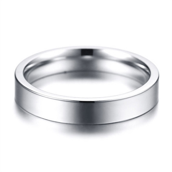 316L Stainless Steel Plain Polished Ring for Men Women