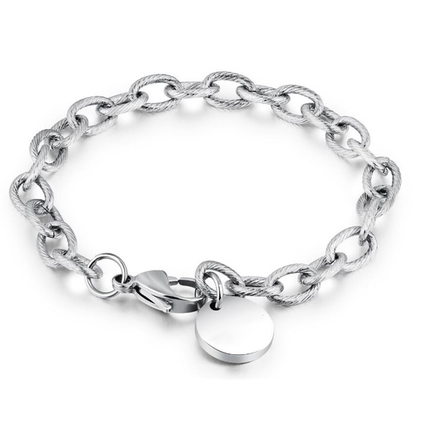 Factory Custom Stainless Steel Chain Couple ID Bracelets for Men Women