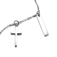 Personalized 316L Stainless Steel Custom Name Letter Plain Charms Necklace for Men Women