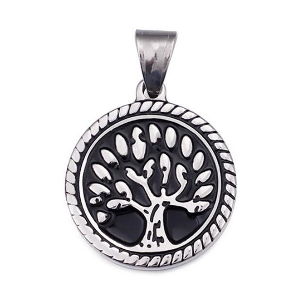 Peace and Lover Tree Stainless Steel Necklace Bracelet Pendant Charm for Men Women