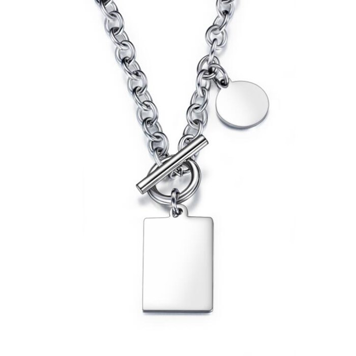Surgical Stainless Steel Pendant Charms Necklace for Men and Women