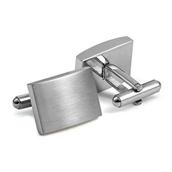 JaneE laser engraved stainless steel cufflink luxury for men-2