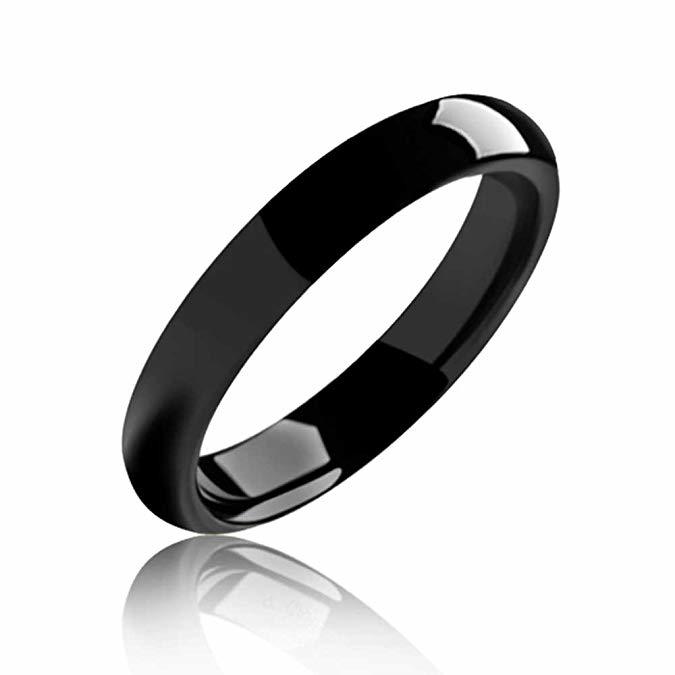 JaneE inlay brushed mens blue tungsten wedding bands matt for wedding-2