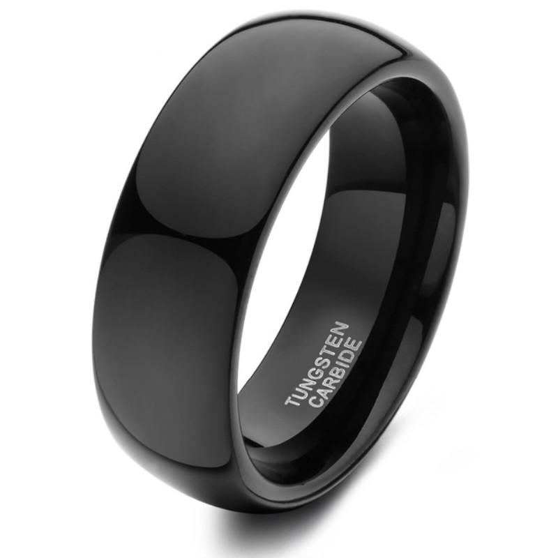 JaneE multi colors rose gold tungsten mens wedding band engraved for gift-3
